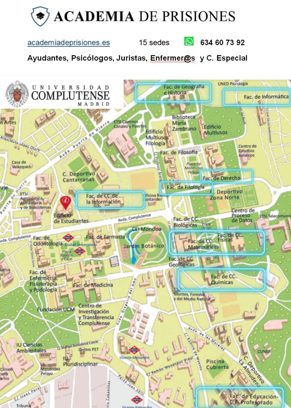 Mapa facultades Ayudantes de instituciones penitenciarias febrero 2027 1 mapa universidades ayudantes de instituciones penitenciarias academia de prisiones